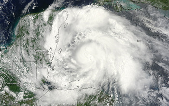 Satellite view of 2012's Hurricane Ernesto.